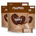 Numa Foods Coffee Chews - Caffeinated Taffy Candy, Low Sugar, High Protein, Low Calorie, All Natural &amp; Gluten Free Candy with Caffeine - 3 Bags with 10 Coffee Candies Individually Wrapped