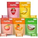 Numa Foods Nutritious Chewy &amp; Creamy Candy Variety Pack - Low Sugar, All-Natural, Gluten Free, High Protein - 5 Bags of 10 Individually Wrapped Chews Each of Vanilla Banana Strawberry Coconut Coffee
