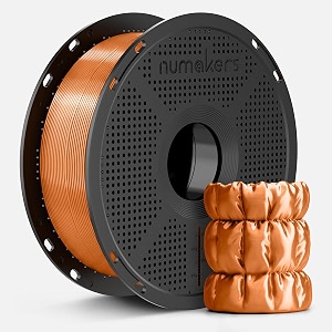 numakers silk pla 3d printer filament 175mm dimensional accuracy - 003 mm 1 kg spool 22 lbs compatible with most fdm printers orange