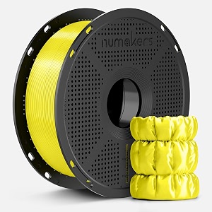 numakers silk pla 3d printer filament 175mm dimensional accuracy - 003 mm 1 kg spool 22 lbs compatible with most fdm printers yellow