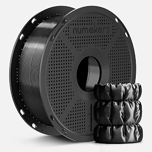 numakers silk pla 3d printer filament 175mm dimensional accuracy - 003 mm 1 kg spool 22 lbs compatible with most fdm printers black