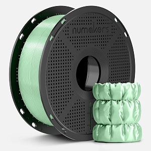 numakers silk pla 3d printer filament 175mm dimensional accuracy - 003 mm 1 kg spool 22 lbs compatible with most fdm printers mint green