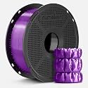NUMAKERS Silk PLA 3D Printer Filament, 1.75mm, Dimensional Accuracy +/- 0.03 mm, 1 kg Spool (2.2 lbs), Compatible with Most FDM Printers (Purple)