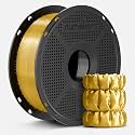 NUMAKERS Silk PLA 3D Printer Filament, 1.75mm, Dimensional Accuracy +/- 0.03 mm, 1 kg Spool (2.2 lbs), Compatible with Most FDM Printers (Antique Gold)