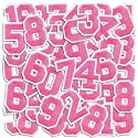 Number Iron On Patches, Numbers 0-9 Embroidery Applique Patch, DIY Decorative Heat Press Patches for Clothing Jeans Jackets Backpacks Hats (Pink 50 Pcs)