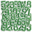 Number Iron On Patches, Numbers 0-9 Embroidery Applique Patch, DIY Decorative Heat Press Patches for Clothing Jeans Jackets Backpacks Hats (Green 50 Pcs)