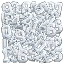 Number Iron On Patches, Numbers 0-9 Embroidery Applique Patch, DIY Decorative Heat Press Patches for Clothing Jeans Jackets Backpacks Hats (White 50 Pcs)
