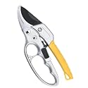 Number-one Pruning Shears, Premium High Carbon Alloy Steel Bypass Garden Pruner with Ratchet Mechanism, Professional Tree Trimmer Scissors & Plant Cutter Secateurs