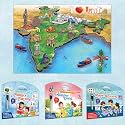 NUMBER QUEST ACTIVITY MATS, SHAPES AND PATTERNS ACTIVITY MATS, PHONICS PLAYTIME ACTIVITY MATS and GIANT AT THE FARM COLOURING POSTER | Combo of 3 ACTIVITY MATS with Pen and COLOURING POSTER | Educational Harvest: Dive into Nu