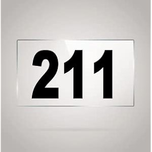 numberplate 211 room hotel hospital lodgeapartment flatdoor nocollege library rack numbers warehouseacrylic white board fixed with blackcolor pvc waterproof sticker