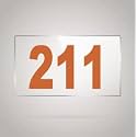Numberplate 211 Room, Hotel, Hospital, Lodge,Apartment, Flat,Door No,College, Library, Rack Numbers Warehouse,Acrylic White Board Fixed with Brown Color PVC Waterproof Sticker