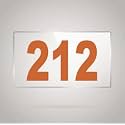Numberplate 212 Room, Hotel, Hospital, Lodge,Apartment, Flat,Door No,College, Library, Rack Numbers Warehouse,Acrylic White Board Fixed with Brown Color PVC Waterproof Sticker