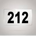 Numberplate 212 Room, Hotel, Hospital, Lodge,Apartment, Flat,Door No,College, Library, Rack Numbers Warehouse,Acrylic White Board Fixed with Blackcolor PVC Waterproof Sticker