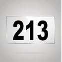 Numberplate 213 Room, Hotel, Hospital, Lodge,Apartment, Flat,Door No,College, Library, Rack Numbers Warehouse,Acrylic White Board Fixed with Blackcolor PVC Waterproof Sticker