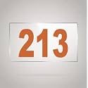 Numberplate 213 Room, Hotel, Hospital, Lodge,Apartment, Flat,Door No,College, Library, Rack Numbers Warehouse,Acrylic White Board Fixed with Brown Color PVC Waterproof Sticker