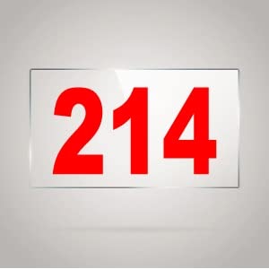 numberplate 214 room hotel hospital lodgeapartment flatdoor nocollege library rack numbers warehouseacrylic white board fixed with red color pvc waterproof sticker