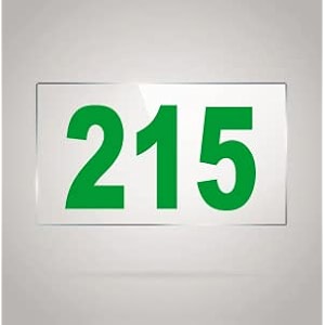 numberplate 215 room hotel hospital lodgeapartment flatdoor nocollege library rack numbers warehouseacrylic white board fixed with green color pvc waterproof sticker