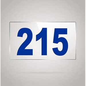 numberplate 215 room hotel hospital lodgeapartment flatdoor nocollege library rack numbers warehouseacrylic white board fixed with blue color pvc waterproof sticker