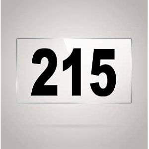 numberplate 215 room hotel hospital lodgeapartment flatdoor nocollege library rack numbers warehouseacrylic white board fixed with blackcolor pvc waterproof sticker