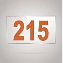 Numberplate 215 Room, Hotel, Hospital, Lodge,Apartment, Flat,Door No,College, Library, Rack Numbers Warehouse,Acrylic White Board Fixed with Brown Color PVC Waterproof Sticker