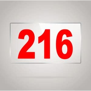 numberplate 216 room hotel hospital lodgeapartment flatdoor nocollege library rack numbers warehouseacrylic white board fixed with red color pvc waterproof sticker