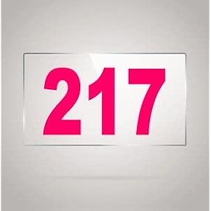 numberplate 217 room hotel hospital lodgeapartment flatdoor nocollege library rack numbers warehouseacrylic white board fixed with pink color pvc waterproof sticker