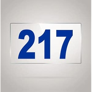 numberplate 217 room hotel hospital lodgeapartment flatdoor nocollege library rack numbers warehouseacrylic white board fixed with blue color pvc waterproof sticker
