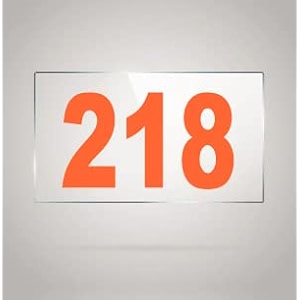 numberplate 218 room hotel hospital lodgeapartment flatdoor nocollege library rack numbers warehouseacrylic white board fixed with orange color pvc waterproof sticker