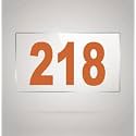 Numberplate 218 Room, Hotel, Hospital, Lodge,Apartment, Flat,Door No,College, Library, Rack Numbers Warehouse,Acrylic White Board Fixed with Brown Color PVC Waterproof Sticker