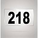 Numberplate 218 Room, Hotel, Hospital, Lodge,Apartment, Flat,Door No,College, Library, Rack Numbers Warehouse,Acrylic White Board Fixed with Blackcolor PVC Waterproof Sticker