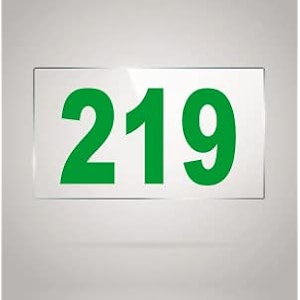 numberplate 219 room hotel hospital lodgeapartment flatdoor nocollege library rack numbers warehouseacrylic white board fixed with green color pvc waterproof sticker