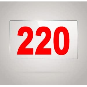 numberplate 220 room hotel hospital lodgeapartment flatdoor nocollege library rack numbers warehouseacrylic white board fixed with red color pvc waterproof sticker