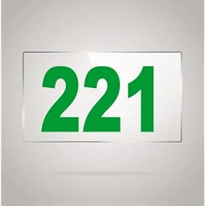 numberplate 221 room hotel hospital lodgeapartment flatdoor nocollege library rack numbers warehouseacrylic white board fixed with green color pvc waterproof sticker