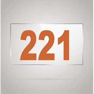 numberplate 221 room hotel hospital lodgeapartment flatdoor nocollege library rack numbers warehouseacrylic white board fixed with brown color pvc waterproof sticker