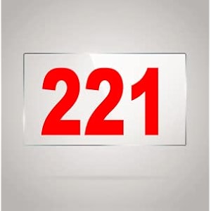 numberplate 221 room hotel hospital lodgeapartment flatdoor nocollege library rack numbers warehouseacrylic white board fixed with red color pvc waterproof sticker