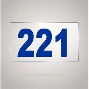 numberplate 221 room hotel hospital lodgeapartment flatdoor nocollege library rack numbers warehouseacrylic white board fixed with blue color pvc waterproof sticker
