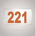 Numberplate 221 Room, Hotel, Hospital, Lodge,Apartment, Flat,Door No,College, Library, Rack Numbers Warehouse,Acrylic White Board Fixed with Brown Color PVC Waterproof Sticker