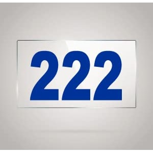 numberplate 222 room hotel hospital lodgeapartment flatdoor nocollege library rack numbers warehouseacrylic white board fixed with blue color pvc waterproof sticker