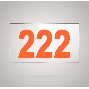 numberplate 222 room hotel hospital lodgeapartment flatdoor nocollege library rack numbers warehouseacrylic white board fixed with orange color pvc waterproof sticker