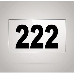 numberplate 222 room hotel hospital lodgeapartment flatdoor nocollege library rack numbers warehouseacrylic white board fixed with blackcolor pvc waterproof sticker