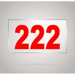 numberplate 222 room hotel hospital lodgeapartment flatdoor nocollege library rack numbers warehouseacrylic white board fixed with red color pvc waterproof sticker