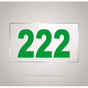 numberplate 222 room hotel hospital lodgeapartment flatdoor nocollege library rack numbers warehouseacrylic white board fixed with green color pvc waterproof sticker
