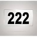 Numberplate 222 Room, Hotel, Hospital, Lodge,Apartment, Flat,Door No,College, Library, Rack Numbers Warehouse,Acrylic White Board Fixed with Blackcolor PVC Waterproof Sticker