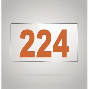 numberplate 224 room hotel hospital lodgeapartment flatdoor nocollege library rack numbers warehouseacrylic white board fixed with brown color pvc waterproof sticker