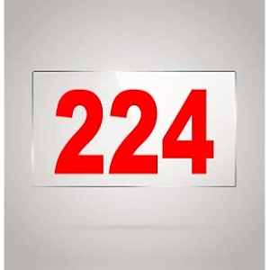 numberplate 224 room hotel hospital lodgeapartment flatdoor nocollege library rack numbers warehouseacrylic white board fixed with red color pvc waterproof sticker