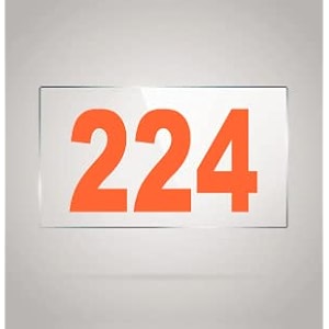 numberplate 224 room hotel hospital lodgeapartment flatdoor nocollege library rack numbers warehouseacrylic white board fixed with orange color pvc waterproof sticker