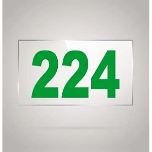 numberplate 224 room hotel hospital lodgeapartment flatdoor nocollege library rack numbers warehouseacrylic white board fixed with green color pvc waterproof sticker