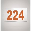 Numberplate 224 Room, Hotel, Hospital, Lodge,Apartment, Flat,Door No,College, Library, Rack Numbers Warehouse,Acrylic White Board Fixed with Brown Color PVC Waterproof Sticker