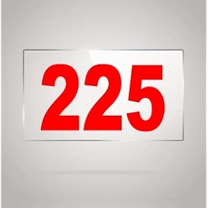 numberplate 225 room hotel hospital lodgeapartment flatdoor nocollege library rack numbers warehouseacrylic white board fixed with red color pvc waterproof sticker
