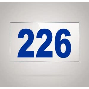 numberplate 226 room hotel hospital lodgeapartment flatdoor nocollege library rack numbers warehouseacrylic white board fixed with blue color pvc waterproof sticker